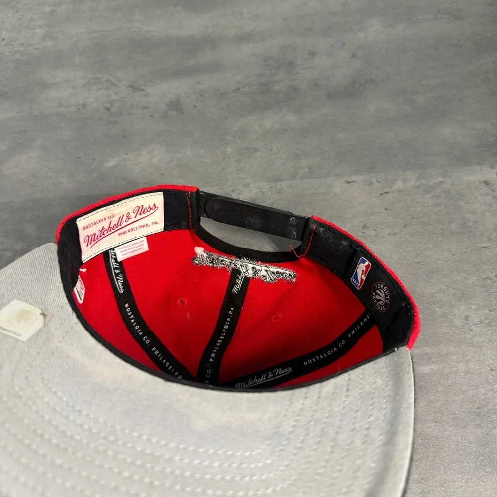 Mitchell & Ness Toronto Raptors Snapback Hat Red Black NBA Cap 2 Tone Wool Blend
